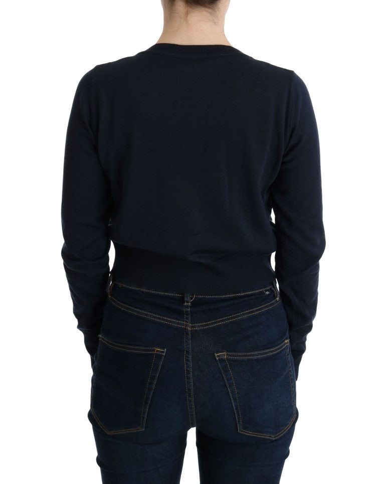 MARGHI LO' Blue Wool Blouse Women's Sweater