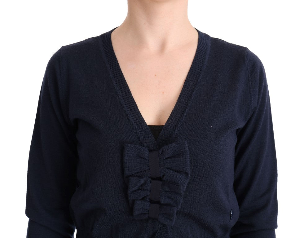 MARGHI LO' Blue Wool Blouse Women's Sweater