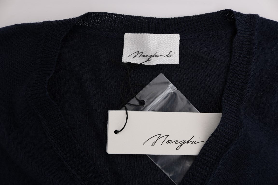MARGHI LO' Blue Wool Blouse Women's Sweater