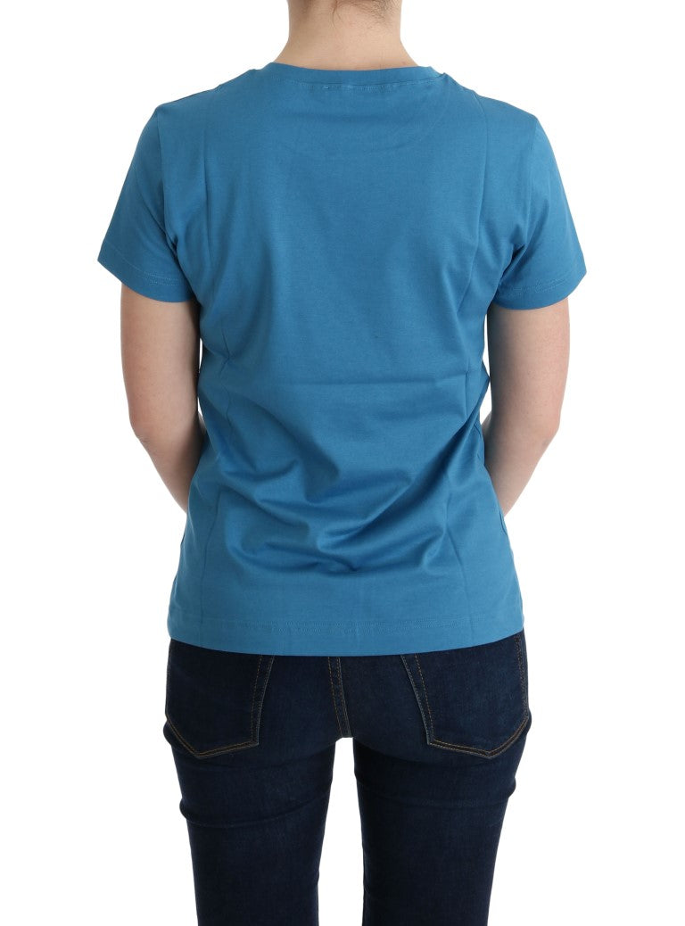 Dolce & Gabbana Blue Cotton 2017 Motive Women's T-Shirt