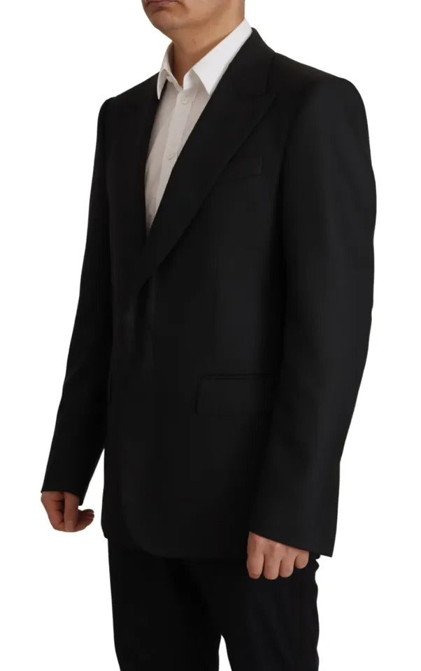 Dolce & Gabbana Black Polyester Single Breasted Men's BlazerJacket (Pre-Owned)