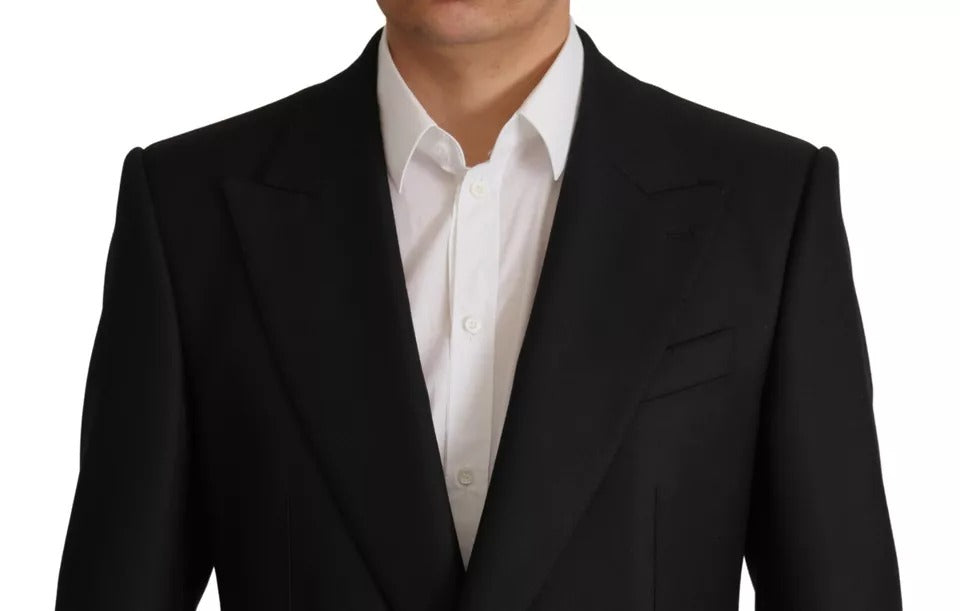 Dolce & Gabbana Black Polyester Single Breasted Men's BlazerJacket (Pre-Owned)