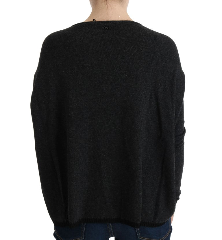 Costume National Gray Viscose Knitted Women's Sweater