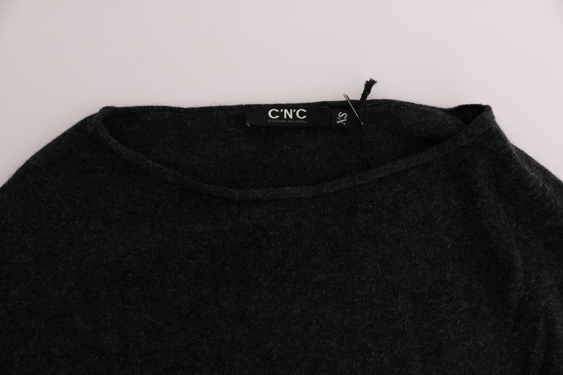 Costume National Gray Viscose Knitted Women's Sweater