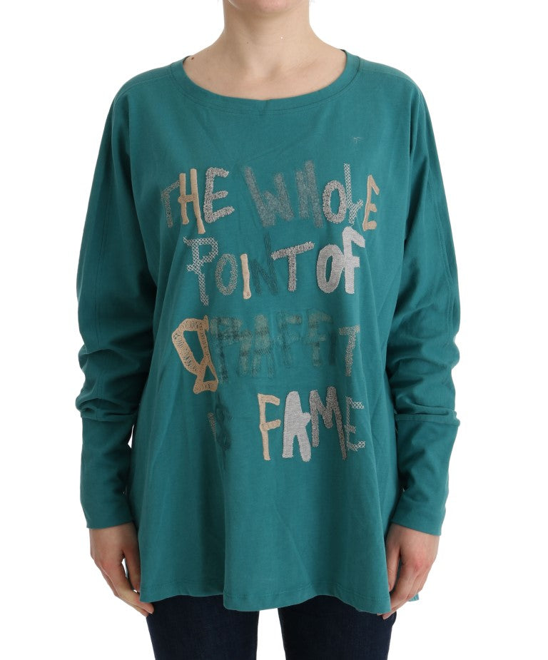 John Galliano Green Cotton Oversized Women's Sweater