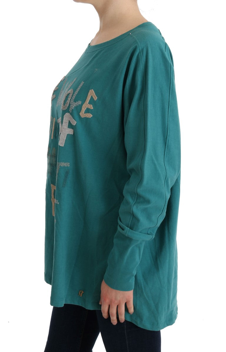John Galliano Green Cotton Oversized Women's Sweater