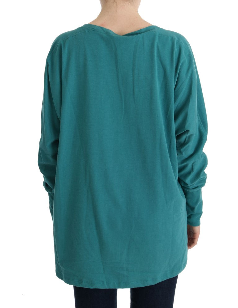 John Galliano Green Cotton Oversized Women's Sweater