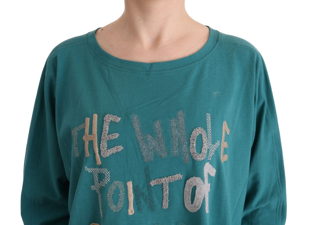 John Galliano Green Cotton Oversized Women's Sweater