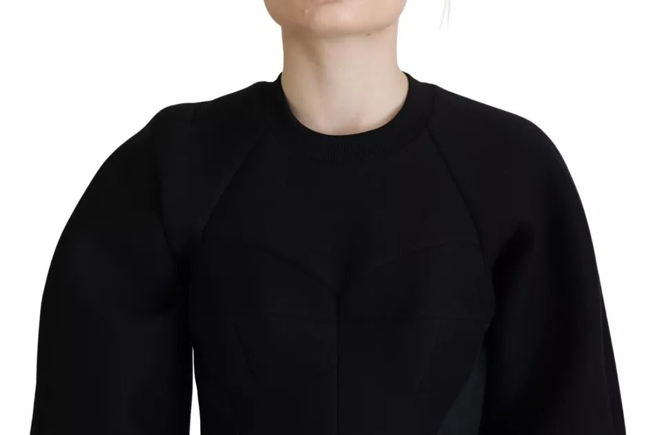 Dolce & Gabbana Cotton Black Long Sleeves A-line Mini Women's Dress (Pre-Owned)