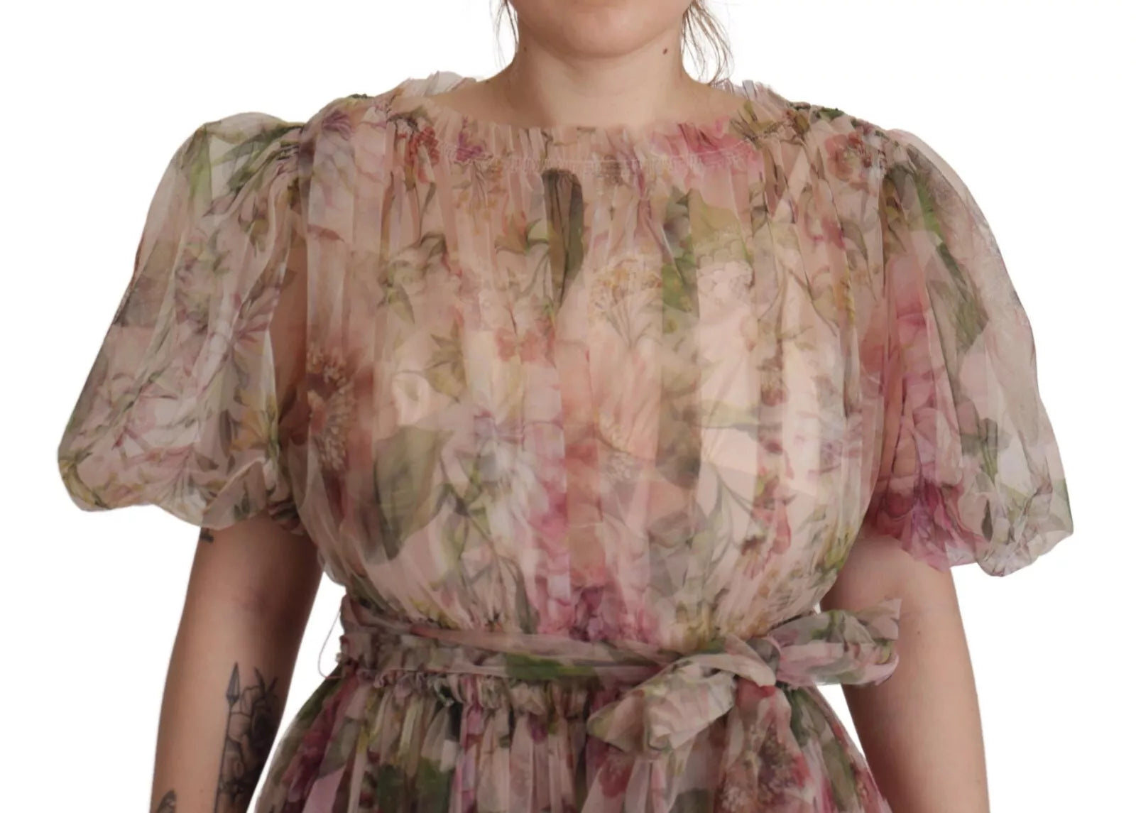 Dolce & Gabbana Multicolor Floral Print Long Maxi Gown Women's Dress (Pre-Owned)