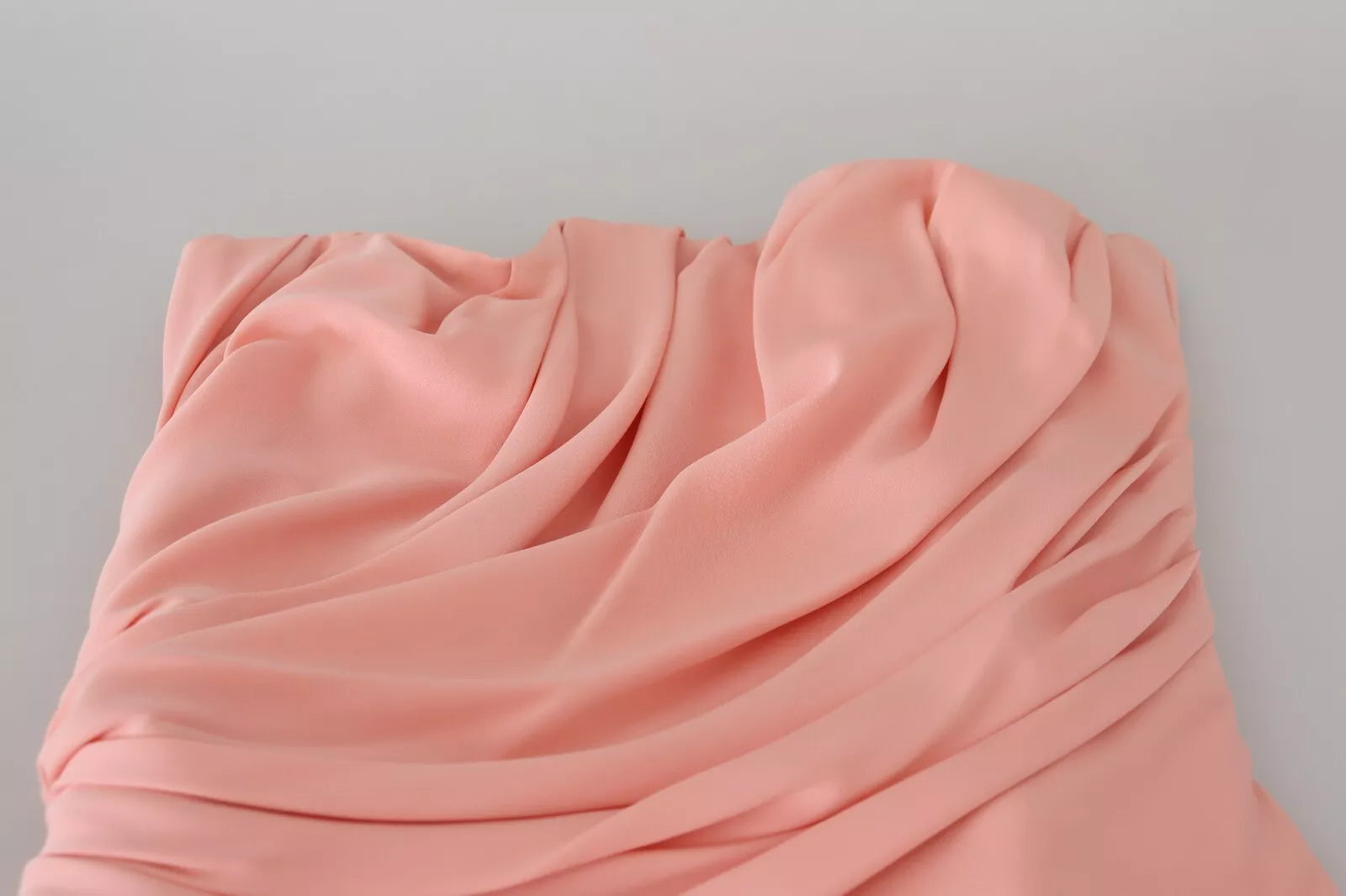 Dolce & Gabbana Pink Silk Stretch Strapless Sheath Women's Dress