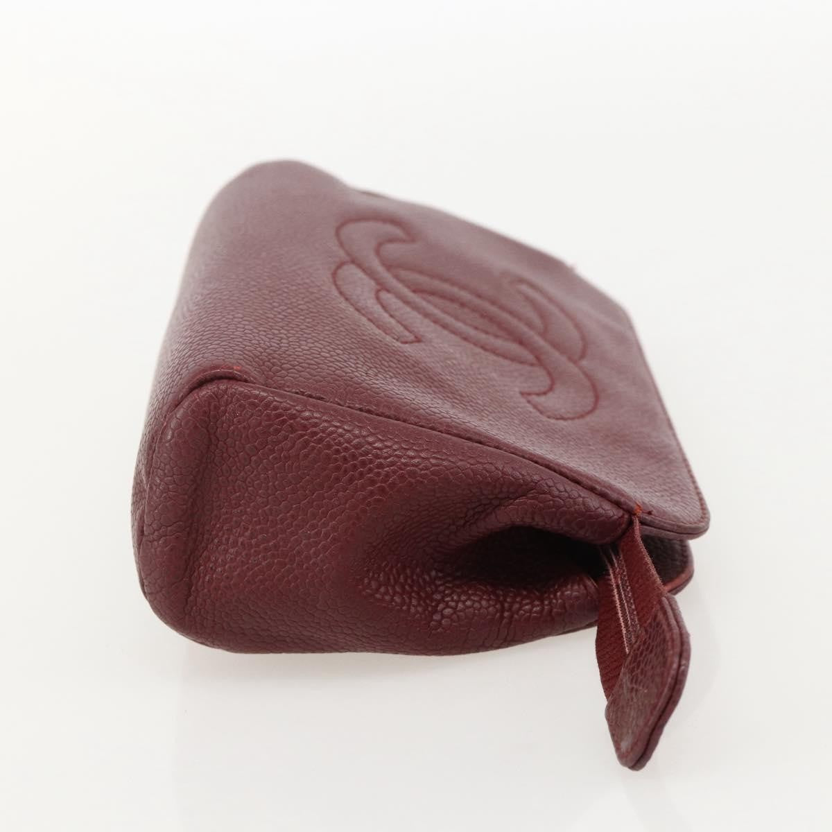 Chanel Vintage Timeless Toiletry Leather Burgundy Calfskin Clutche & Pouche Bag (Pre-Owned)