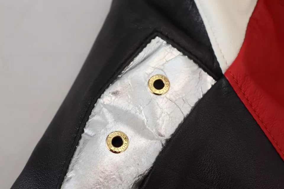 Dolce & Gabbana Black Leather Hooded Blouson Coat Men's Jacket (Pre-Owned)