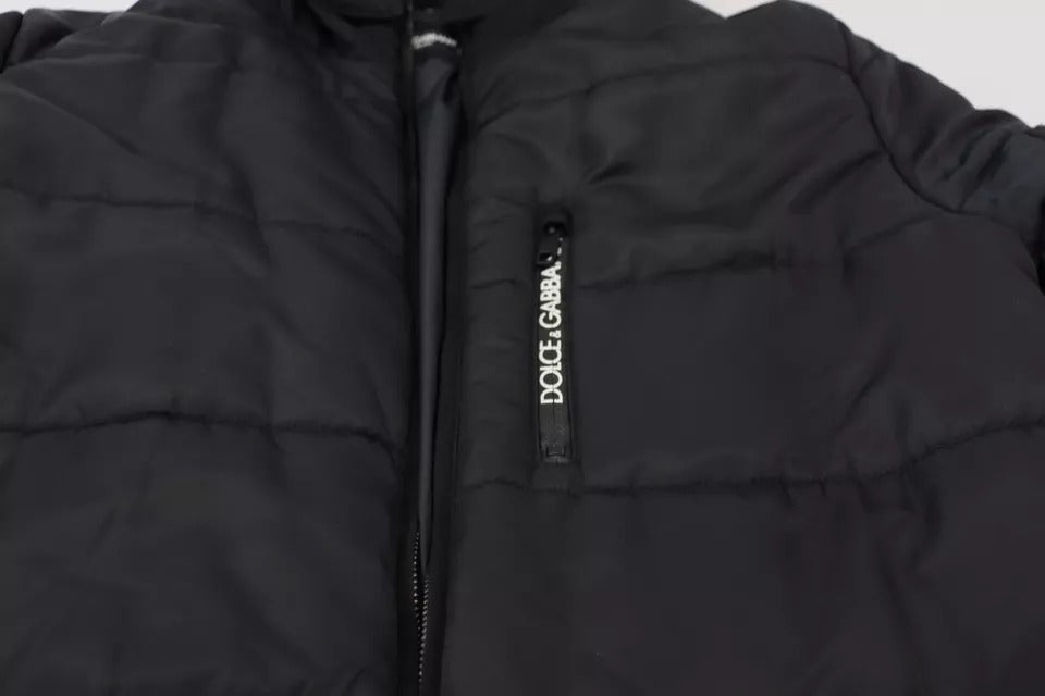 Dolce & Gabbana Black Nylon Hooded Parka Coat Winter Men's Jacket (Pre-Owned)