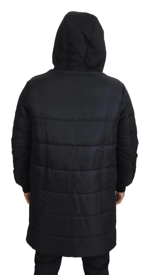 Dolce & Gabbana Black Nylon Hooded Parka Coat Winter Men's Jacket (Pre-Owned)
