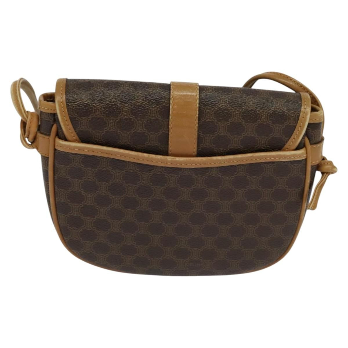 Celine Vintage Macadam Canvas Brown Pvc Shoulder Bag Bag (Pre-Owned)