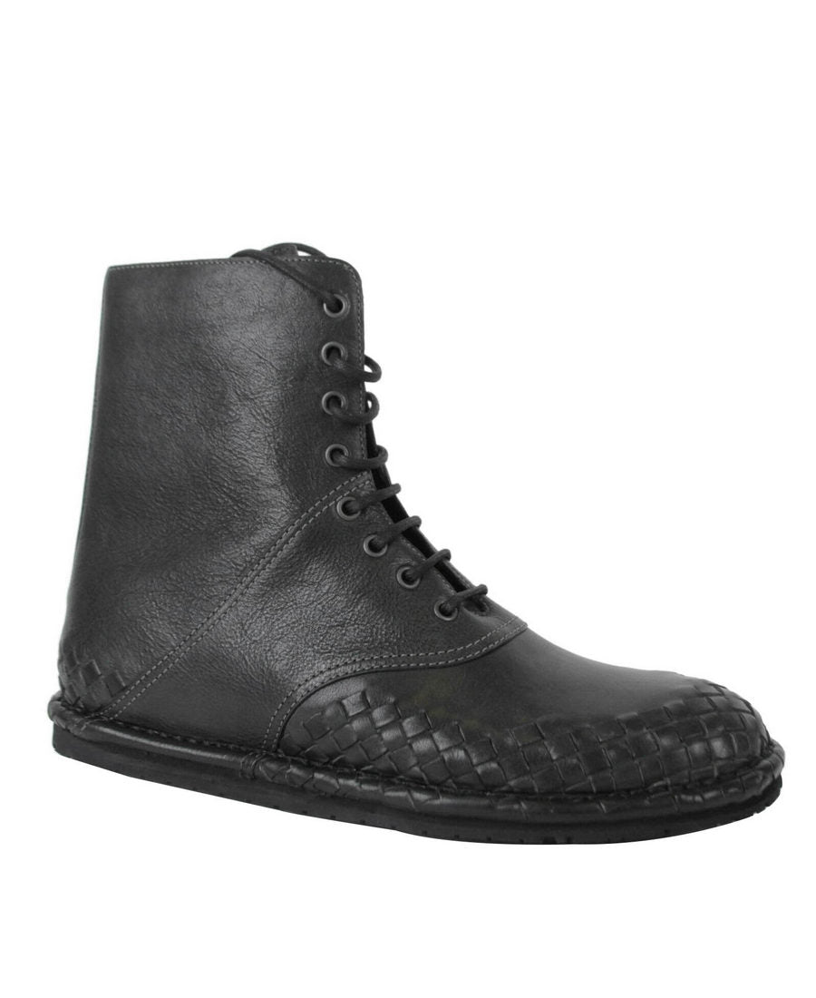 Bottega Veneta Side Zipper Boots Dark Gray Leather display picture 3