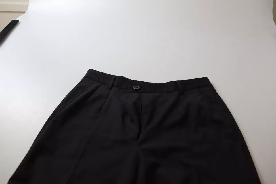 Dolce & Gabbana Black High Waist Tapered Trouser Women's Pants (Pre-Owned)