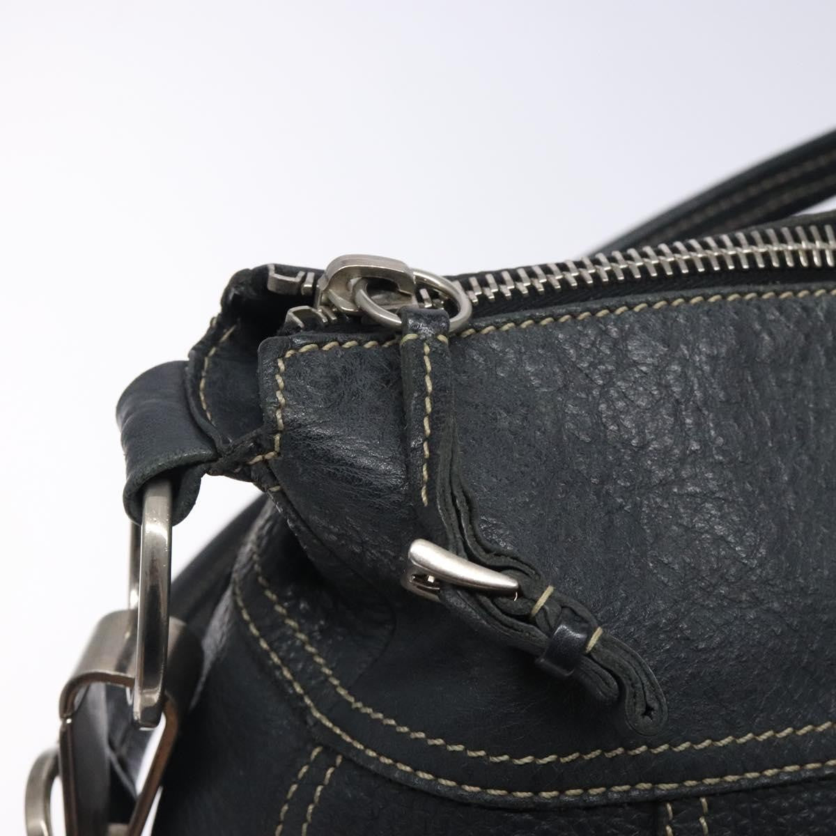 Prada Vintage Leather Navy Leather Shoulder Bag Bag (Pre-Owned)