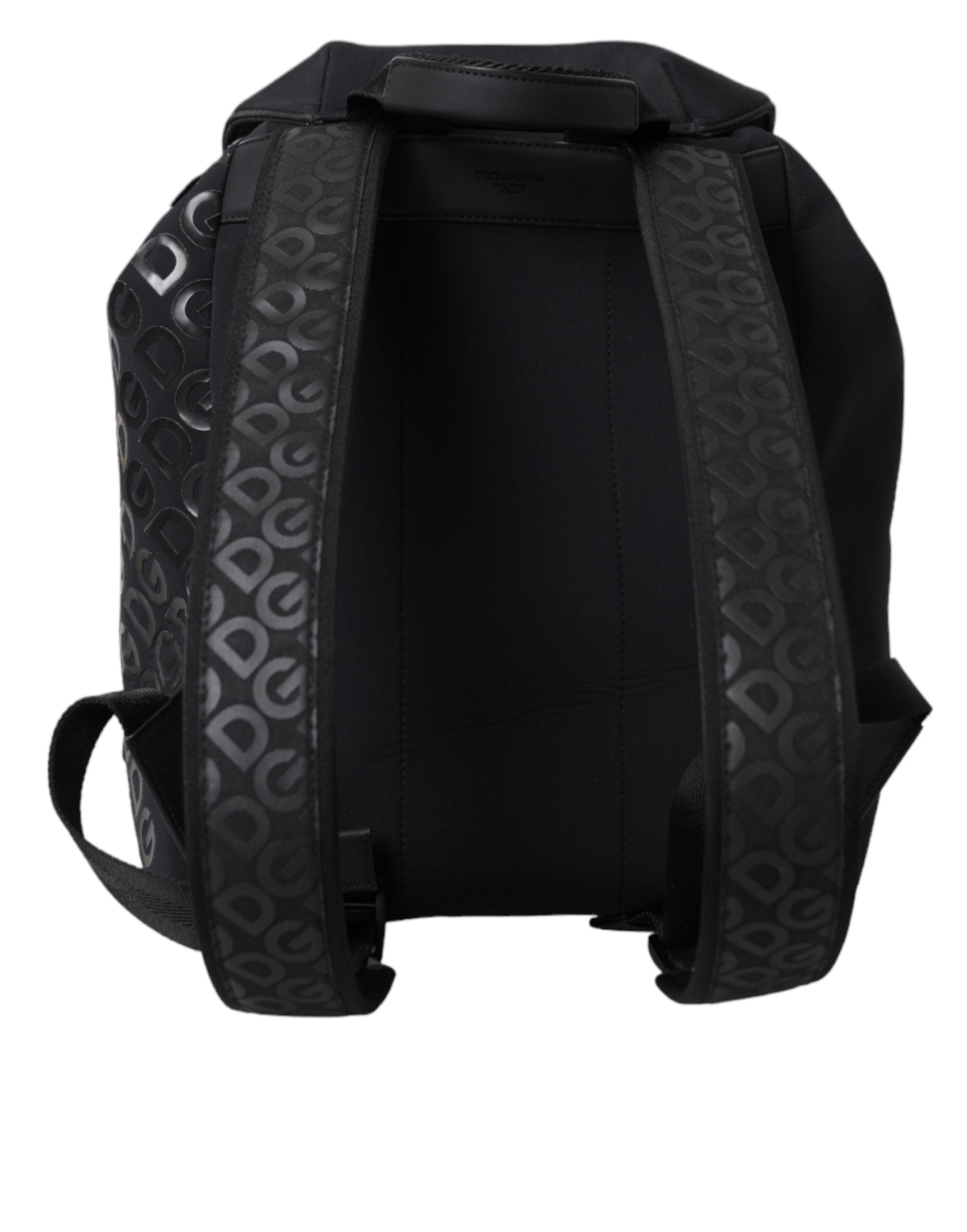 Dolce & Gabbana Black Neoprene Nylon DG Logo School Backpack Men's Bag (Pre-Owned)