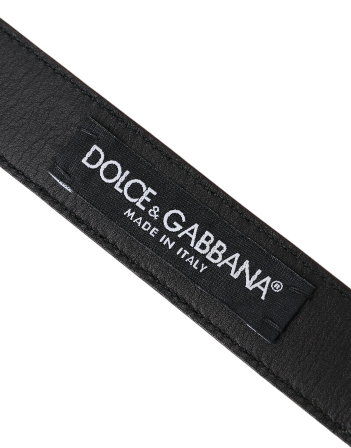 Dolce & Gabbana Brown Leather Silver Metal Buckle Belt Men's Men