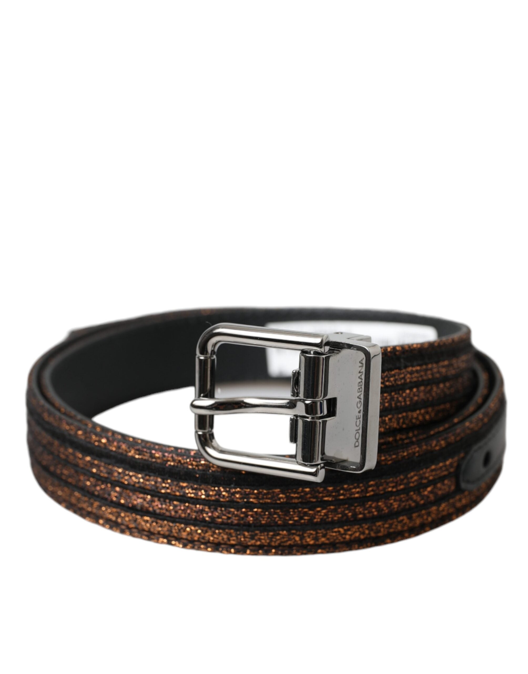 Dolce & Gabbana Burgundy Leather Gold Metal Buckle Women Belt