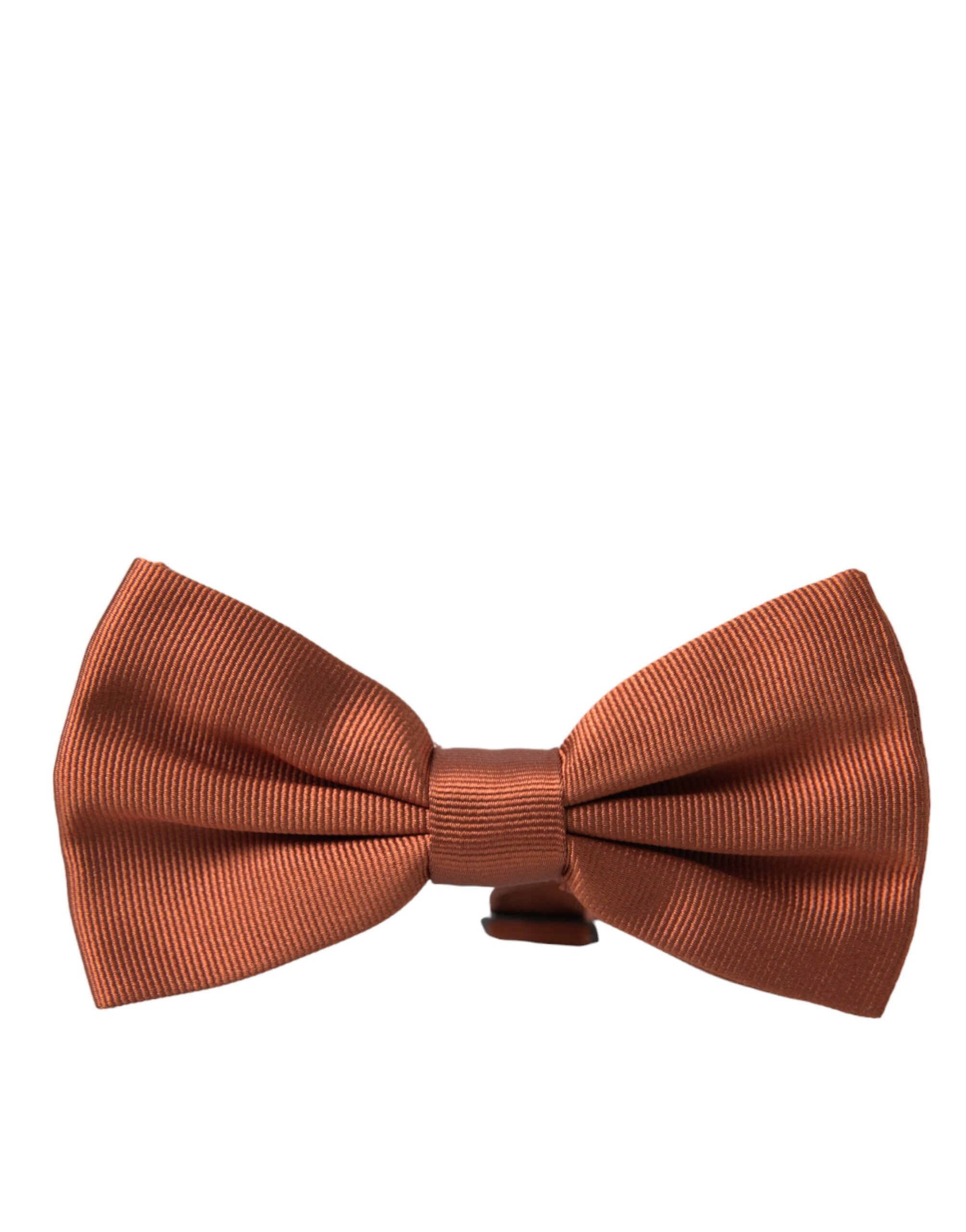 Dolce & Gabbana Brown Silk Adjustable Neck Men Bow Men's Tie