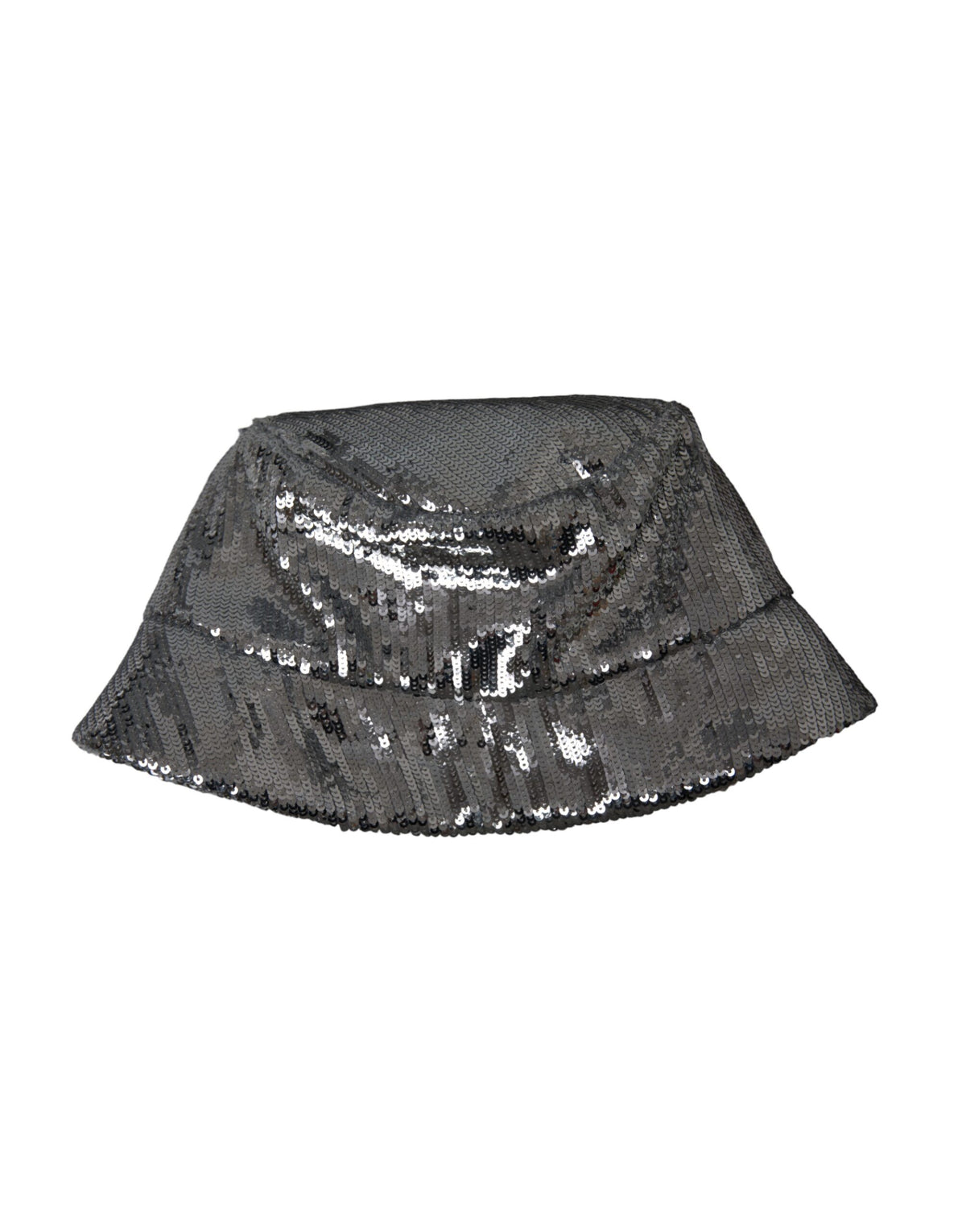 Dolce & Gabbana Silver Sequined Nylon Bucket Hat Men's Men