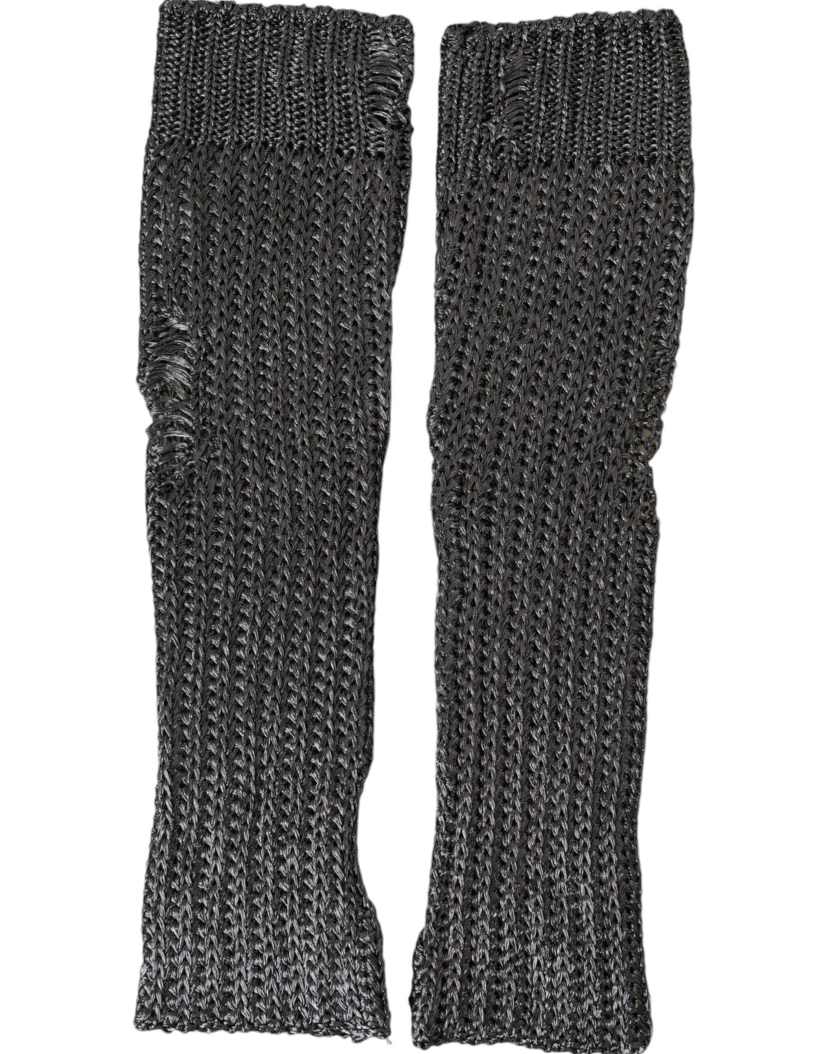 Dolce & Gabbana Gray Viscose Knitted Finger Less Women's Gloves