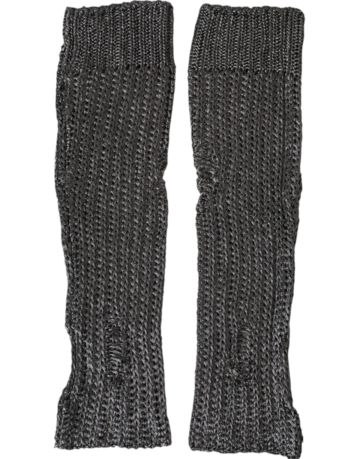 Dolce & Gabbana Gray Viscose Knitted Finger Less Women's Gloves