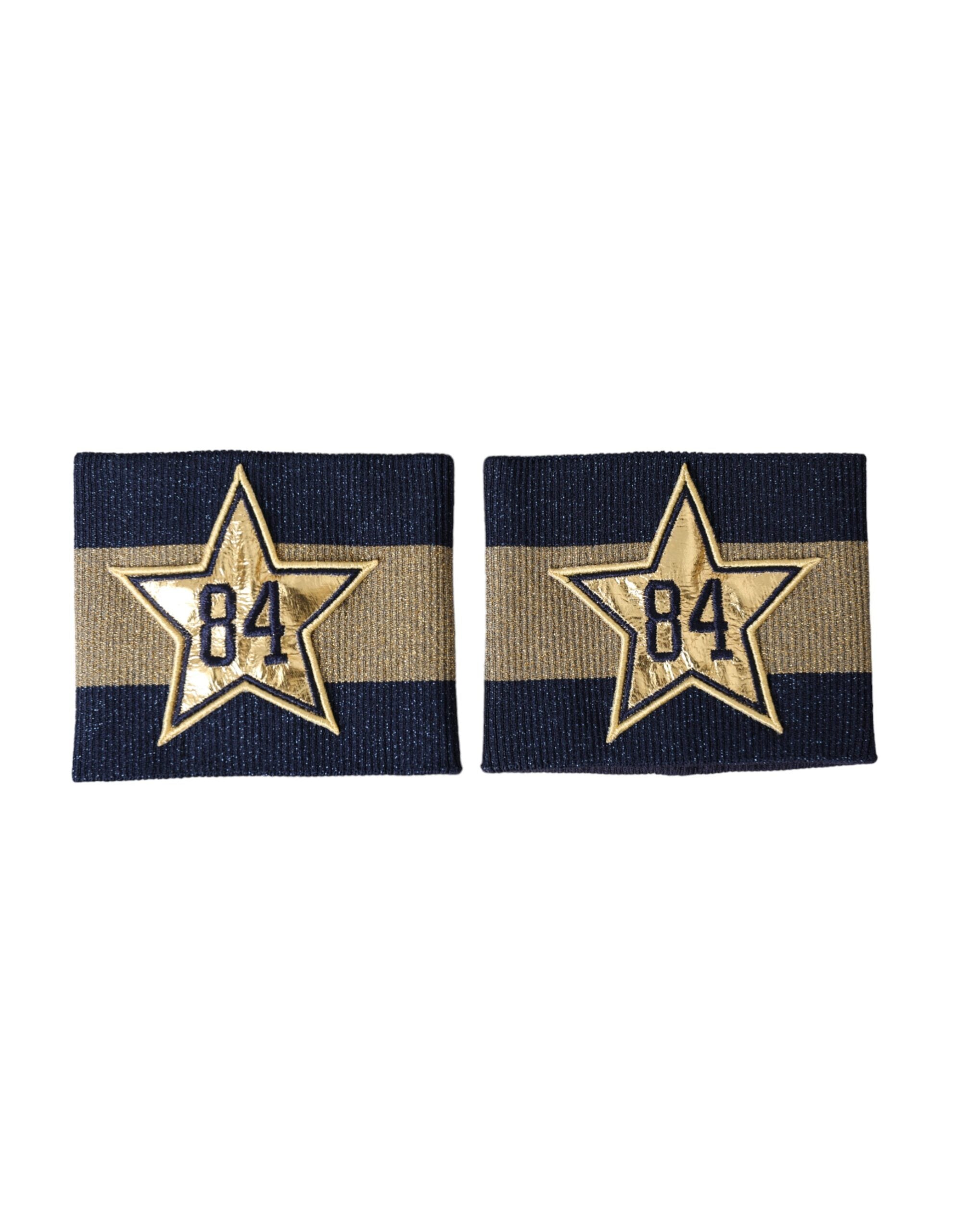 Dolce & Gabbana Black Gold Logo Star 84 Viscose Men's Wristband