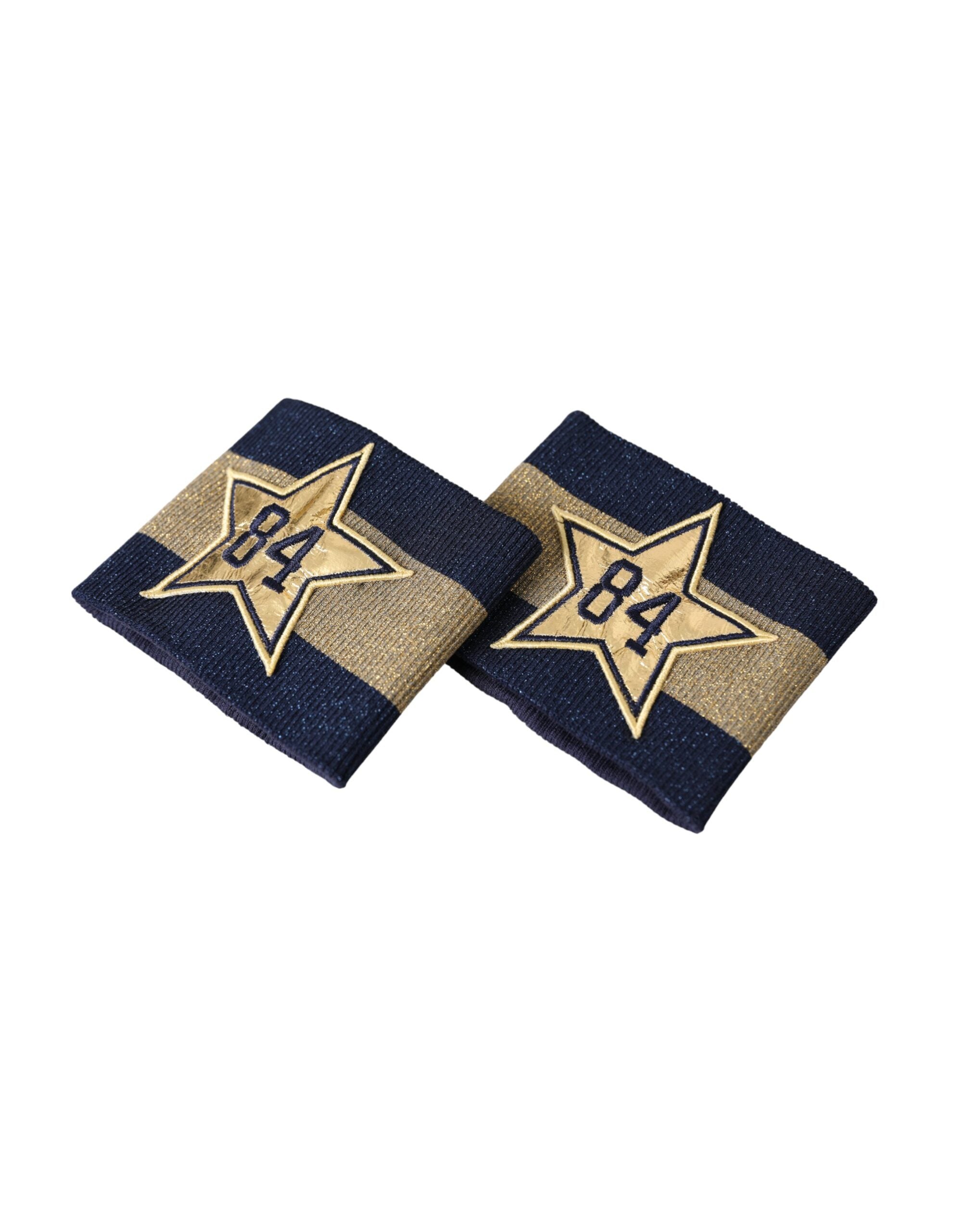 Dolce & Gabbana Black Gold Logo Star 84 Viscose Men's Wristband