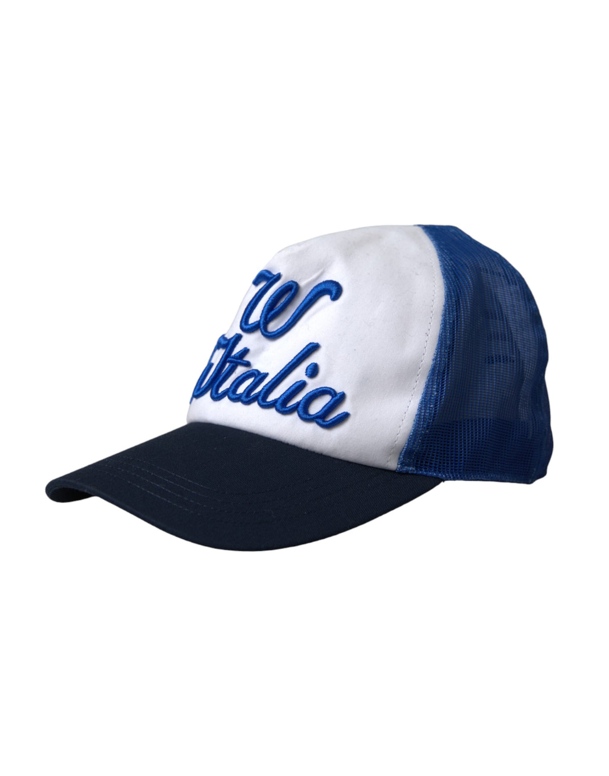 Dolce & Gabbana Blue White Black Italia Mesh Baseball 