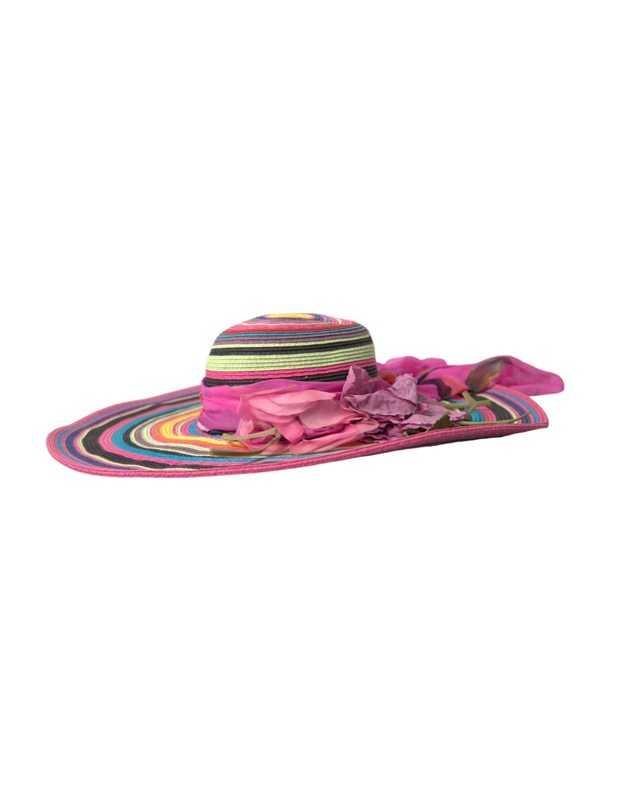 Dolce & Gabbana Multicolor Fantasy Wide Brim Floppy Women's Hat