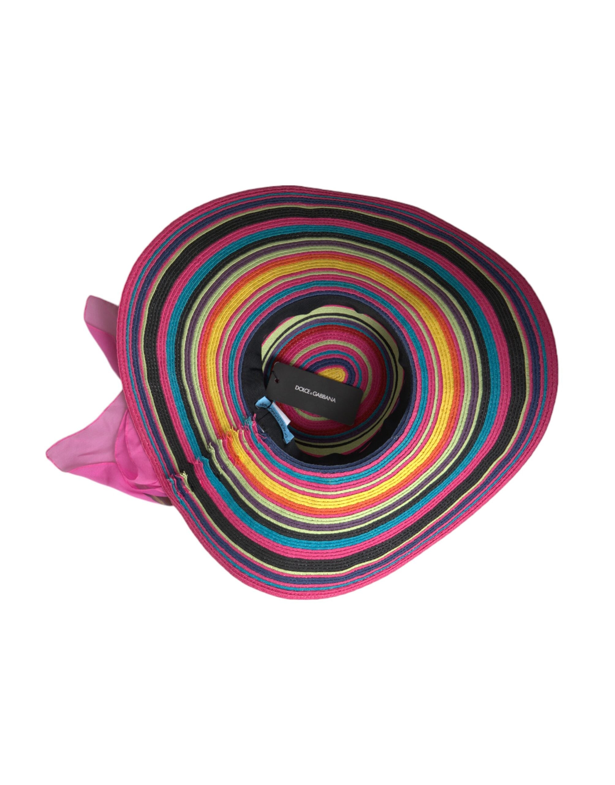 Dolce & Gabbana Multicolor Fantasy Wide Brim Floppy Women's Hat