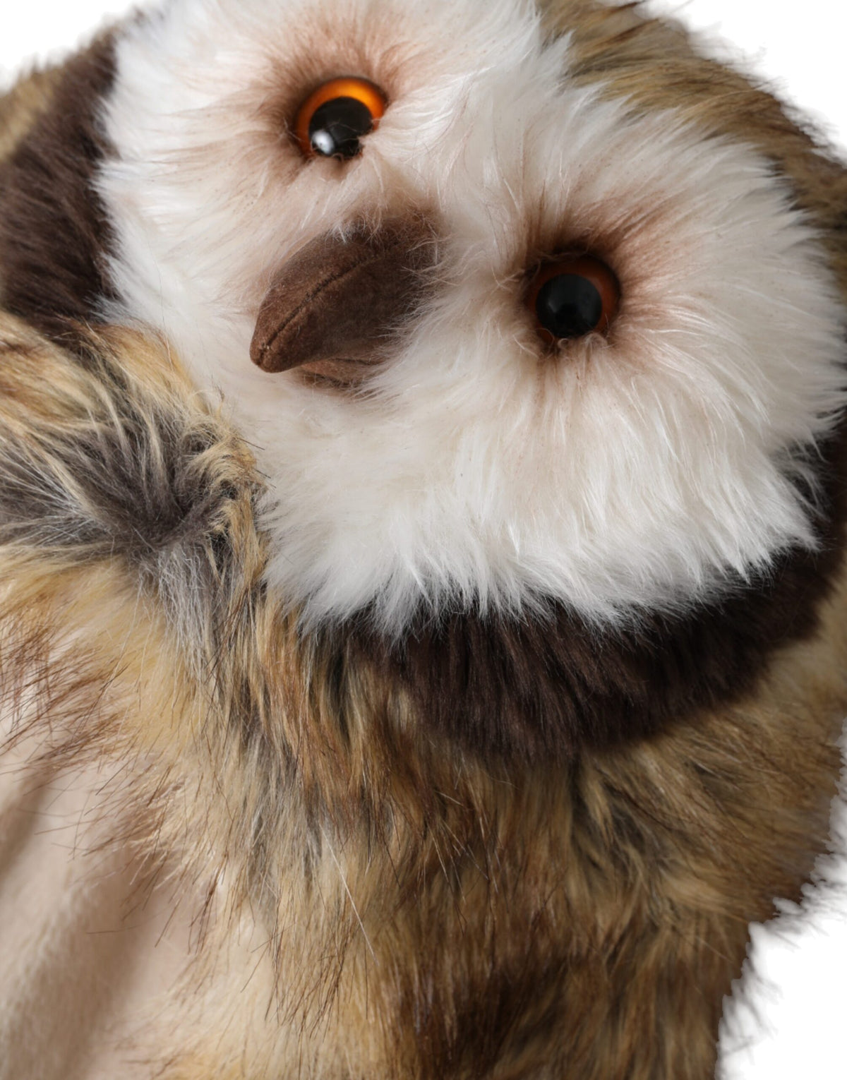Dolce & Gabbana Brown Owl Faux Fur Whole Head Cap Women's Hat
