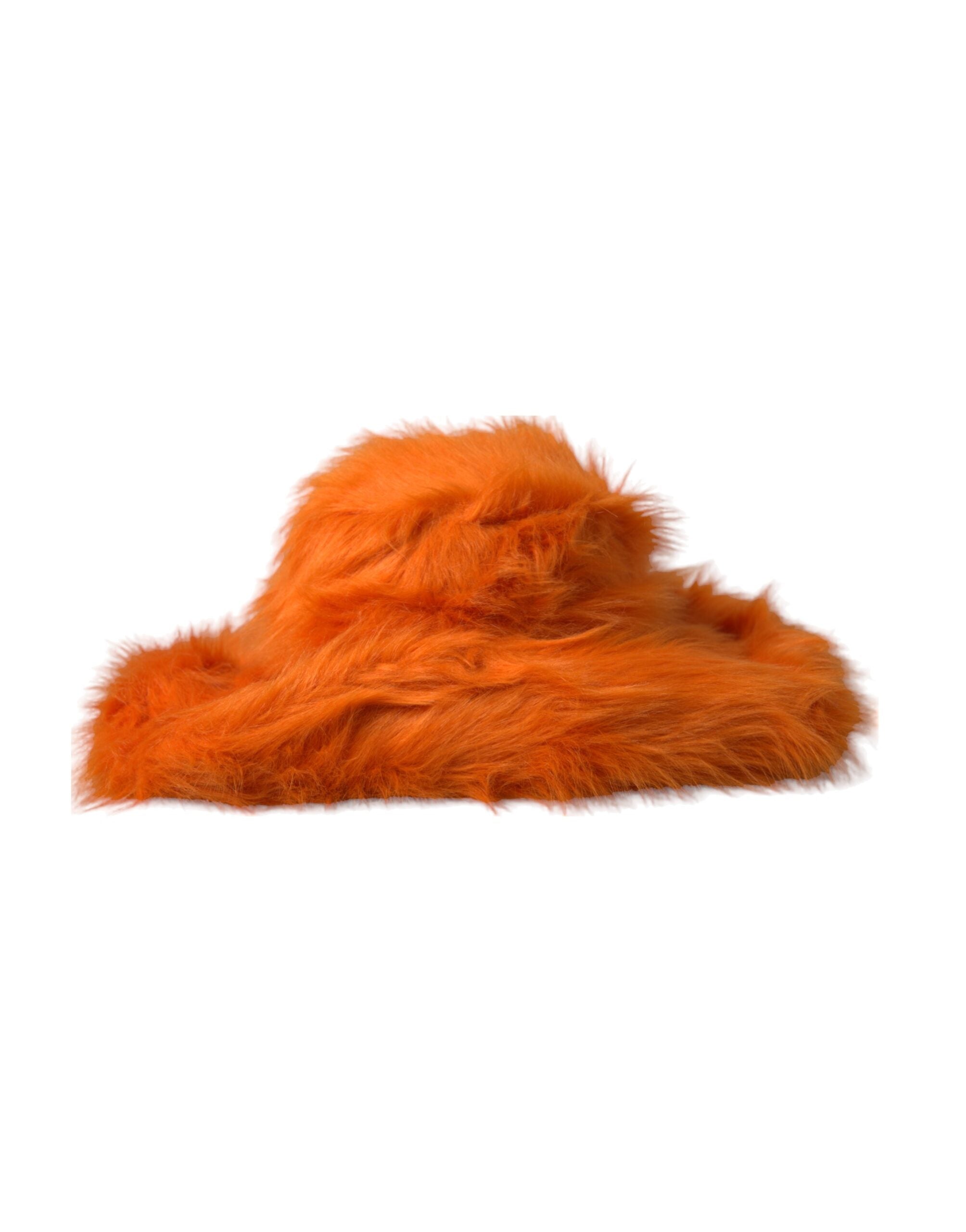 Dolce & Gabbana Orange Faux Fur Polyester Fedora Women's Hat