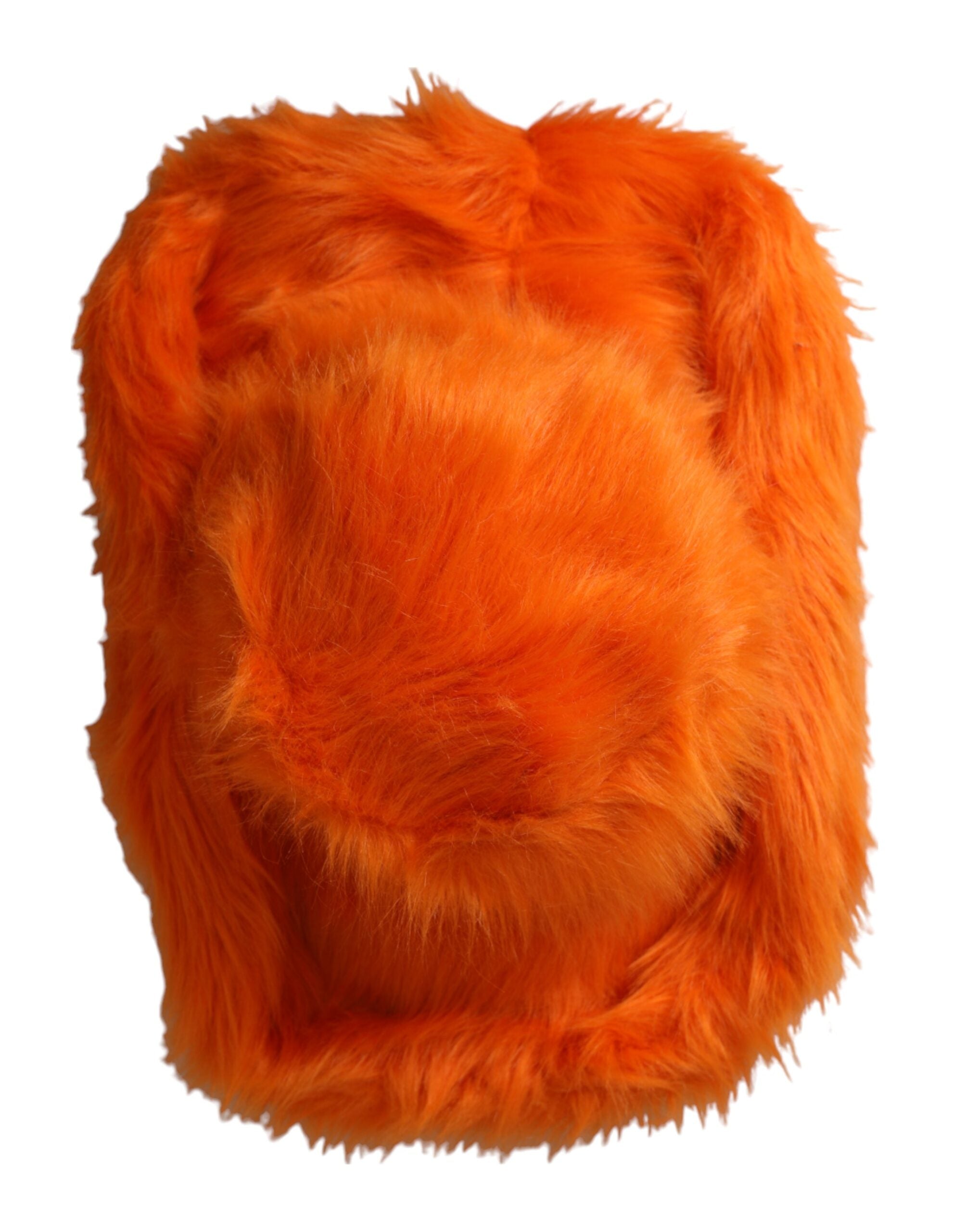 Dolce & Gabbana Orange Faux Fur Polyester Fedora Women's Hat