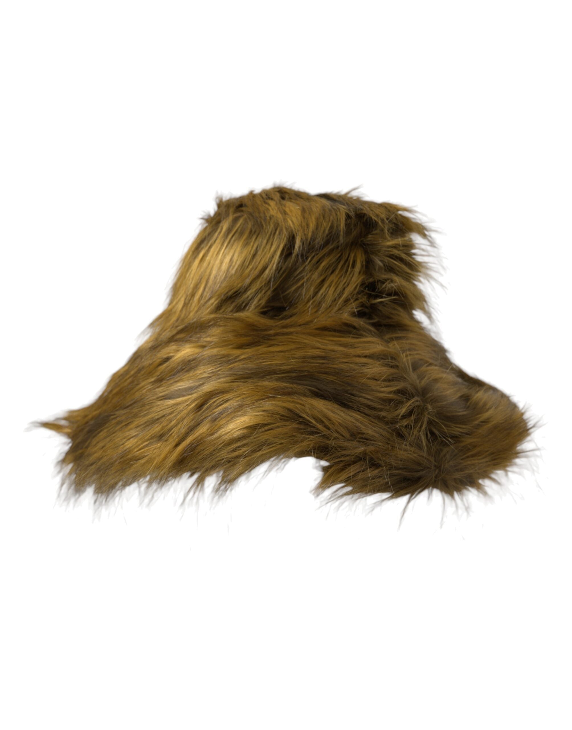 Dolce & Gabbana Brown Modacrylic Faux Fur Bucket Women's Hat