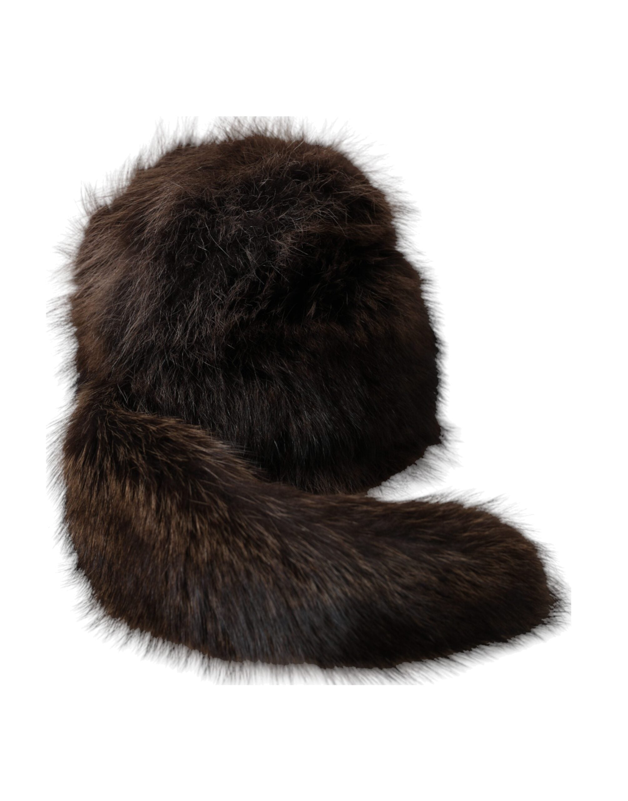 Dolce & Gabbana Women Brown Raccoon Fur Bucket Women's Hat
