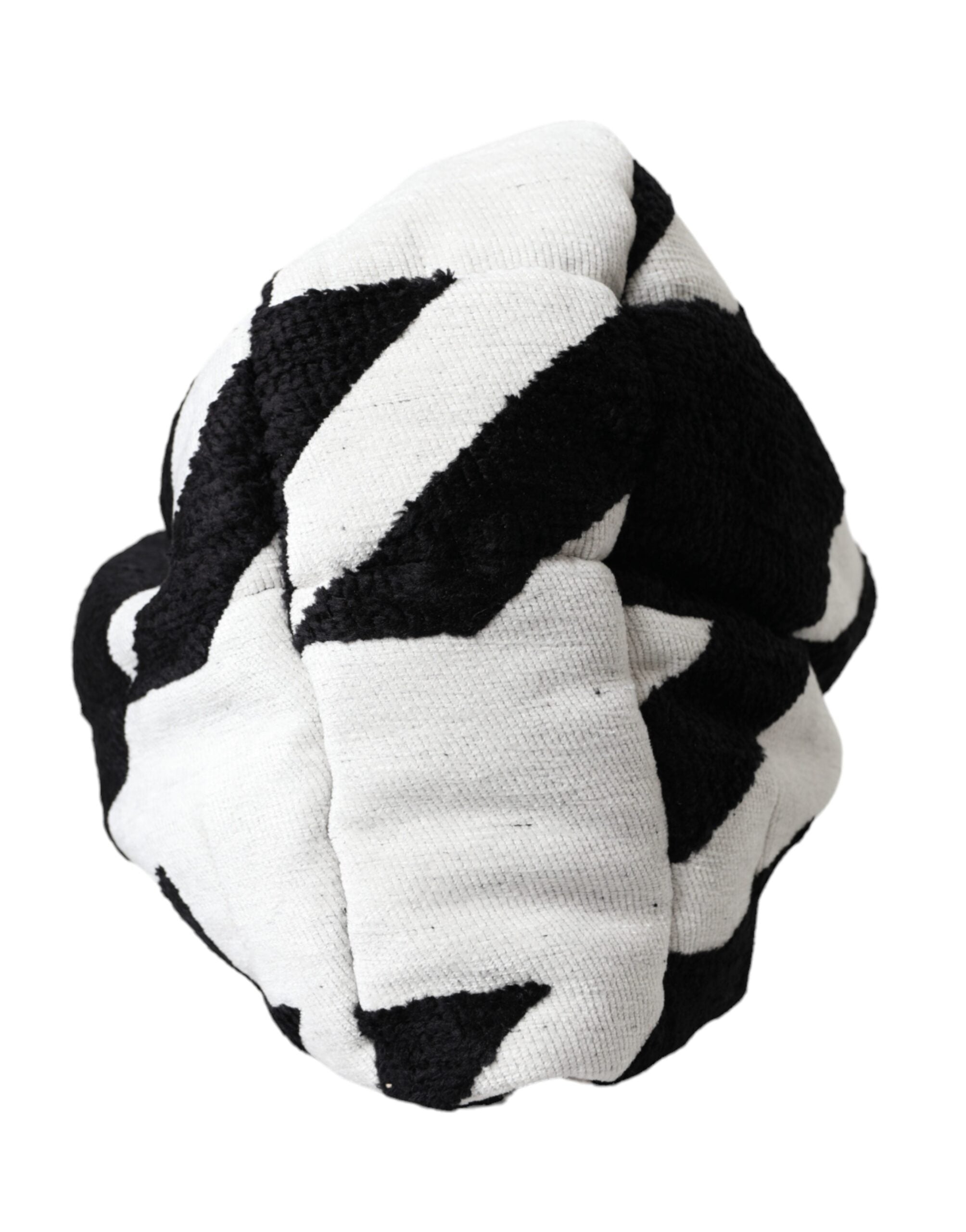 Dolce & Gabbana Black White Wool Whole Head Wrap Women's Hat (Pre-Owned)