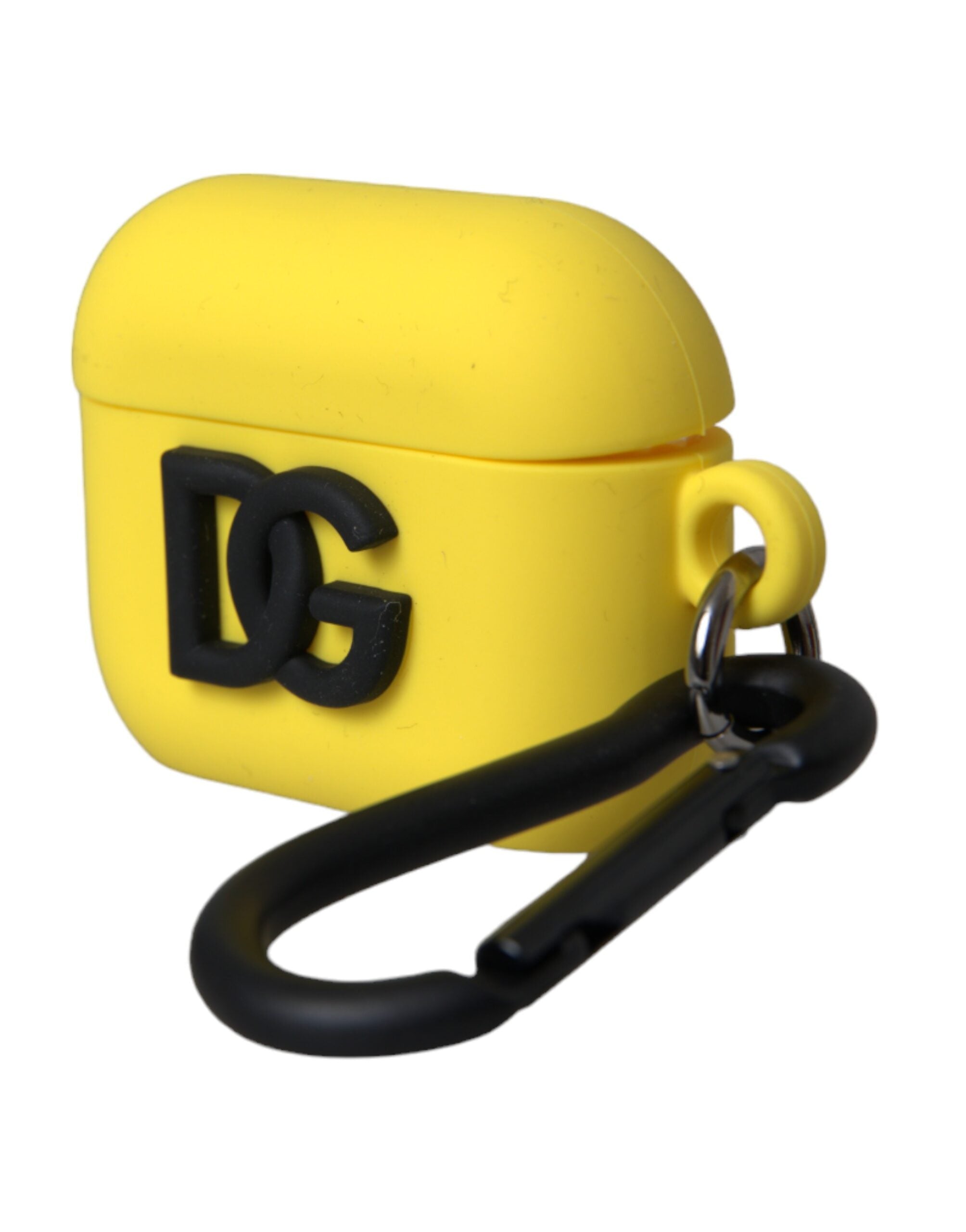Dolce & Gabbana Yellow Silicone Logo Embossed Airpods Women's Case