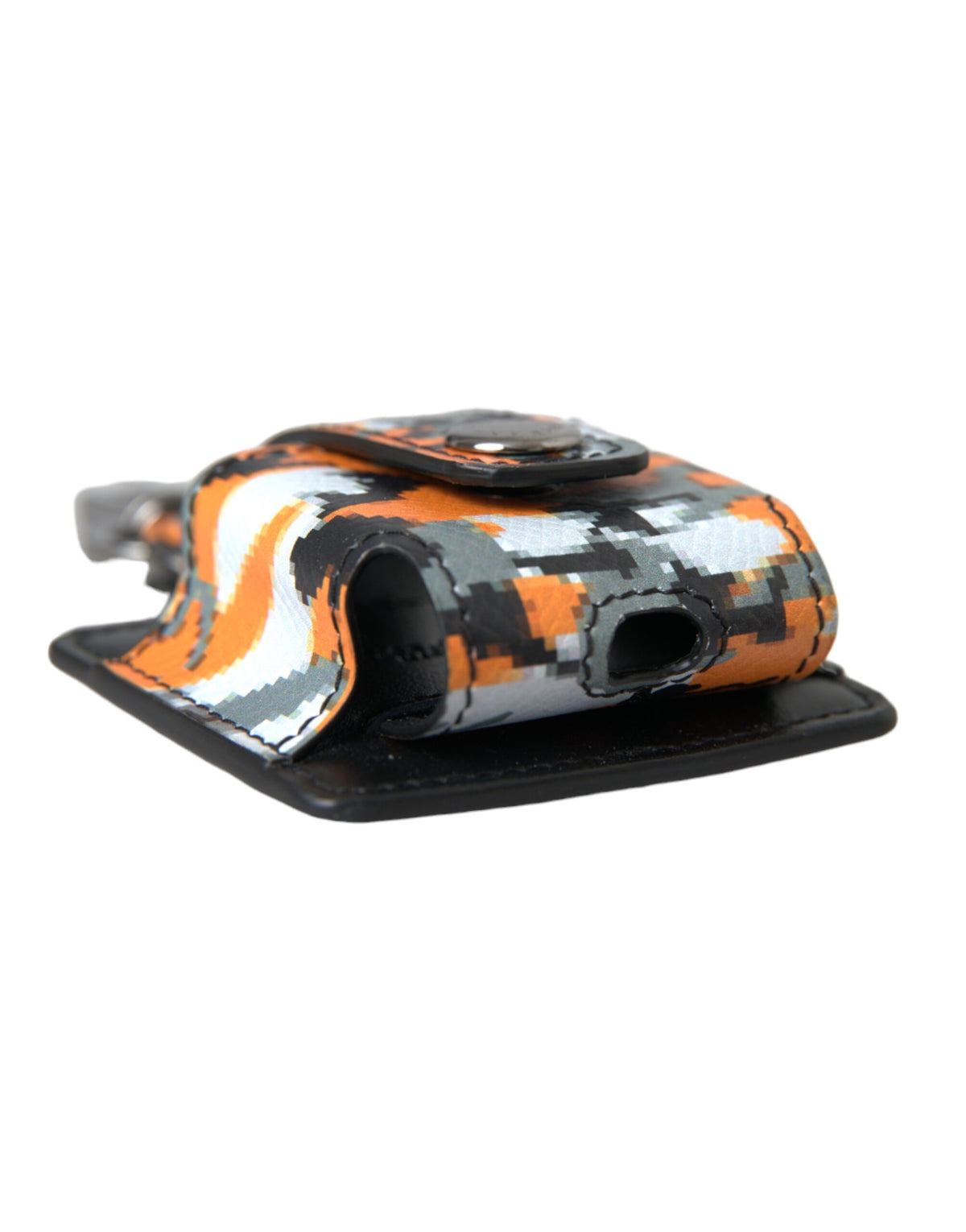 Dolce & Gabbana Multicolor Camouflage Print Leather Logo Metal Airpods Women's Case