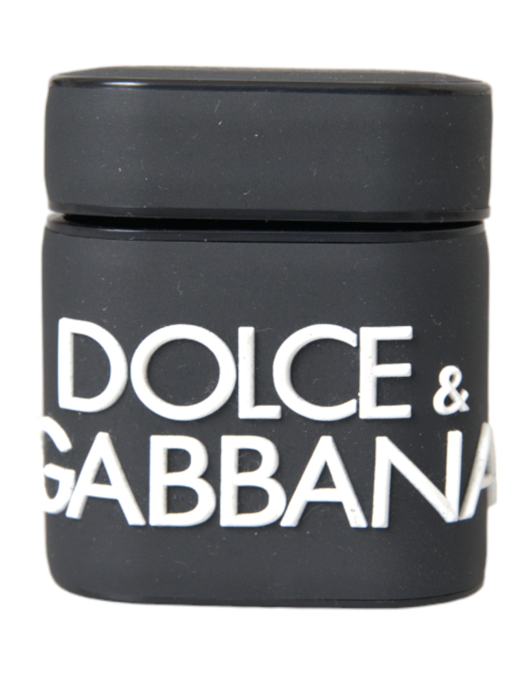 Dolce & Gabbana Black White Silicone Embossed Logo Airpods Women's Case