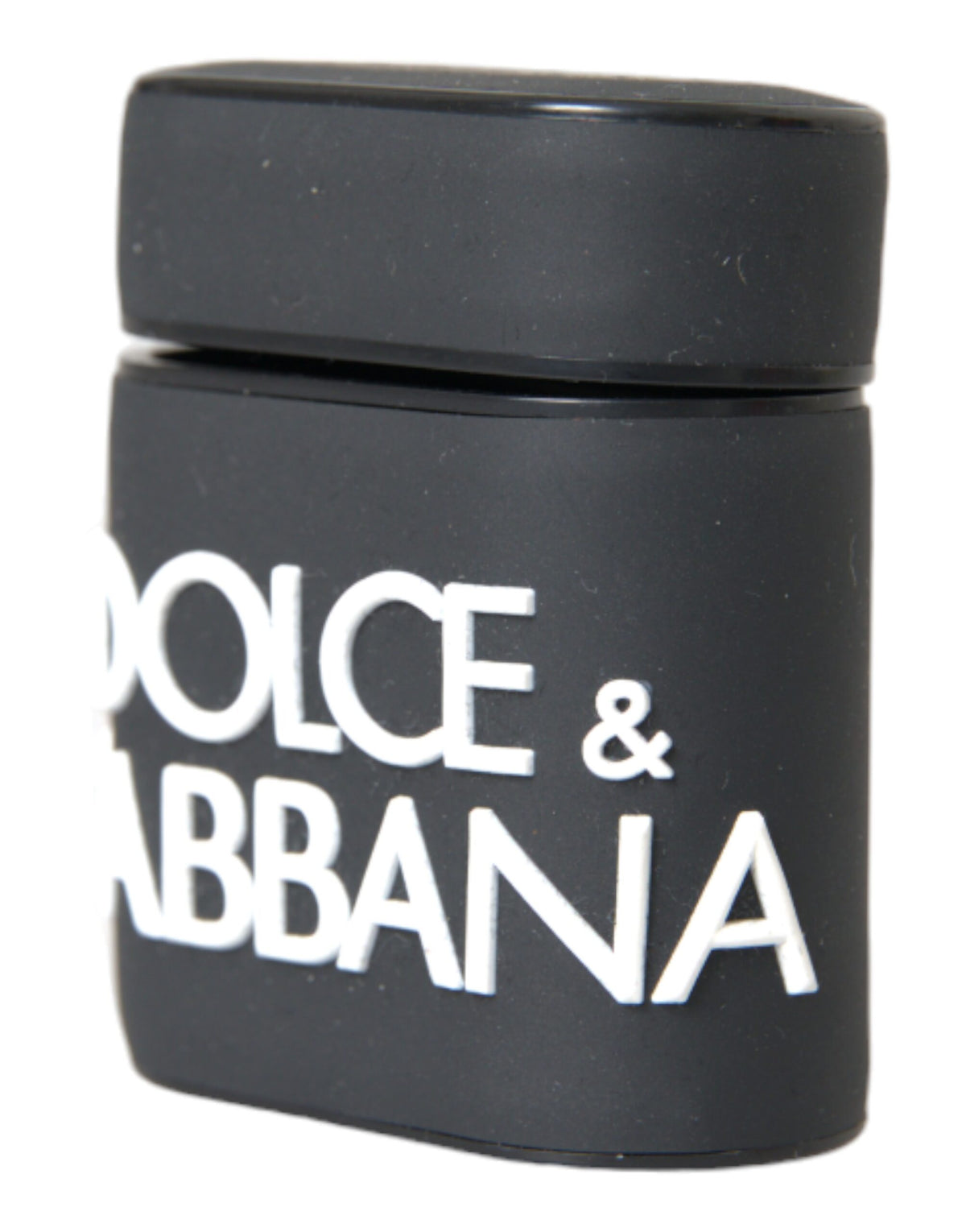 Dolce & Gabbana Black White Silicone Embossed Logo Airpods Women's Case