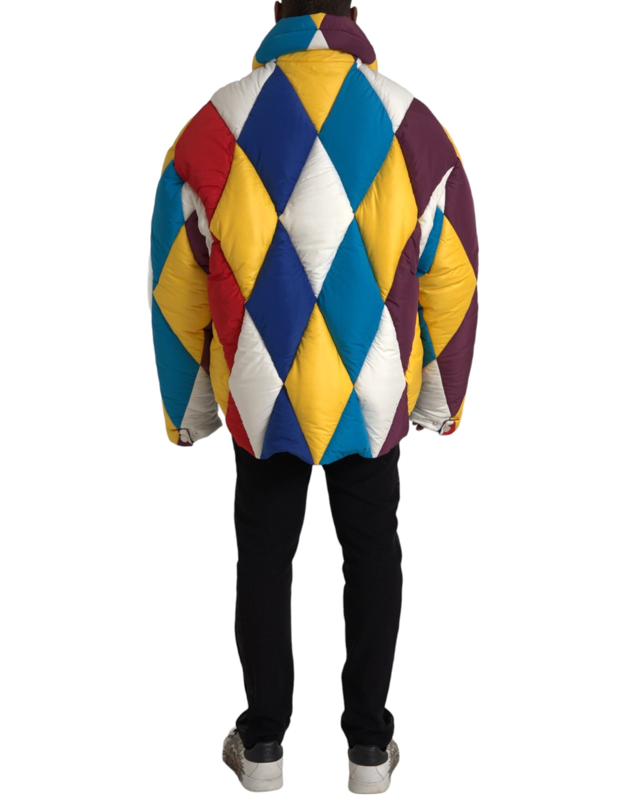 Dolce & Gabbana Multicolor Windbreaker Puffer Jacket Men's Men