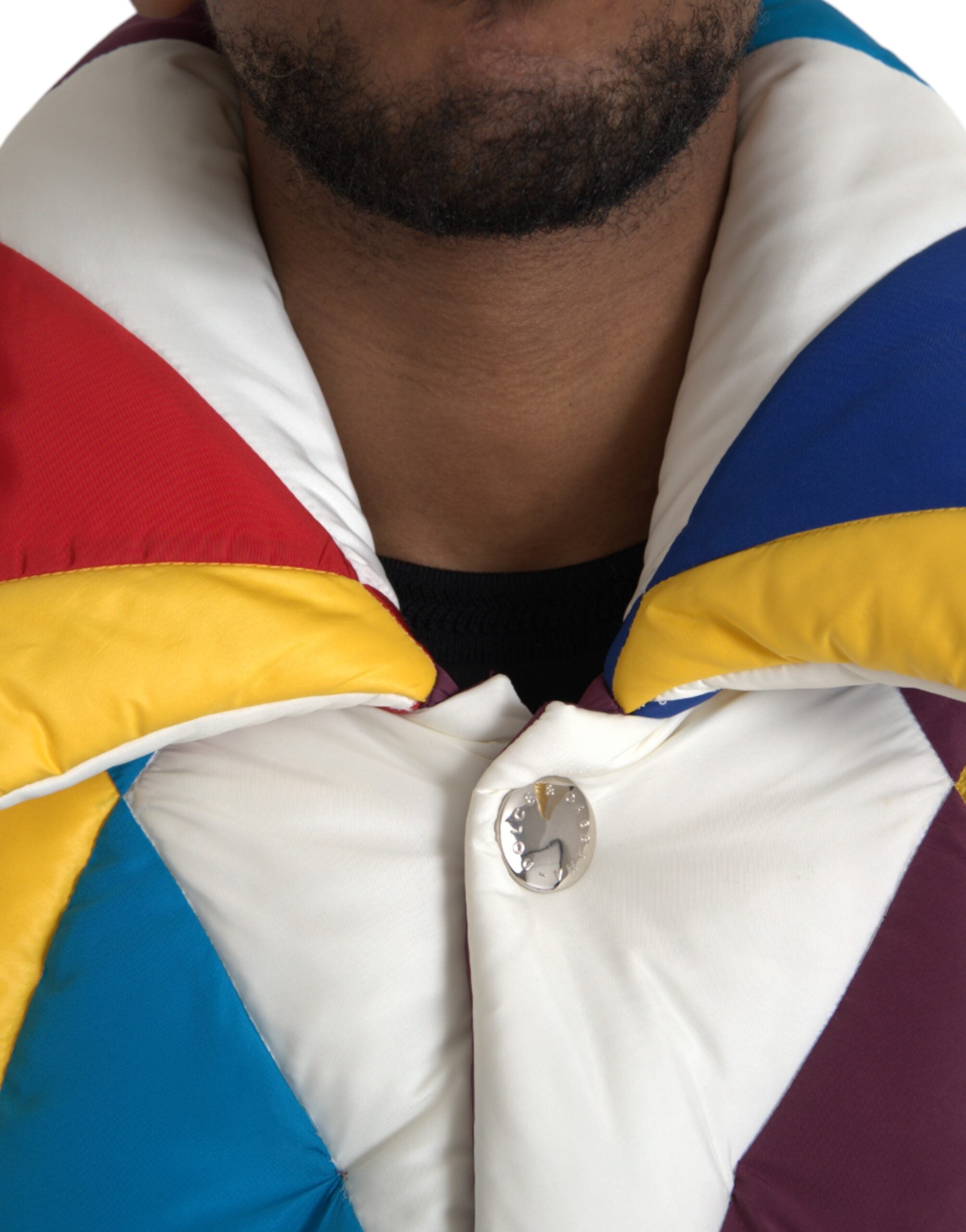 Dolce & Gabbana Multicolor Windbreaker Puffer Jacket Men's Men