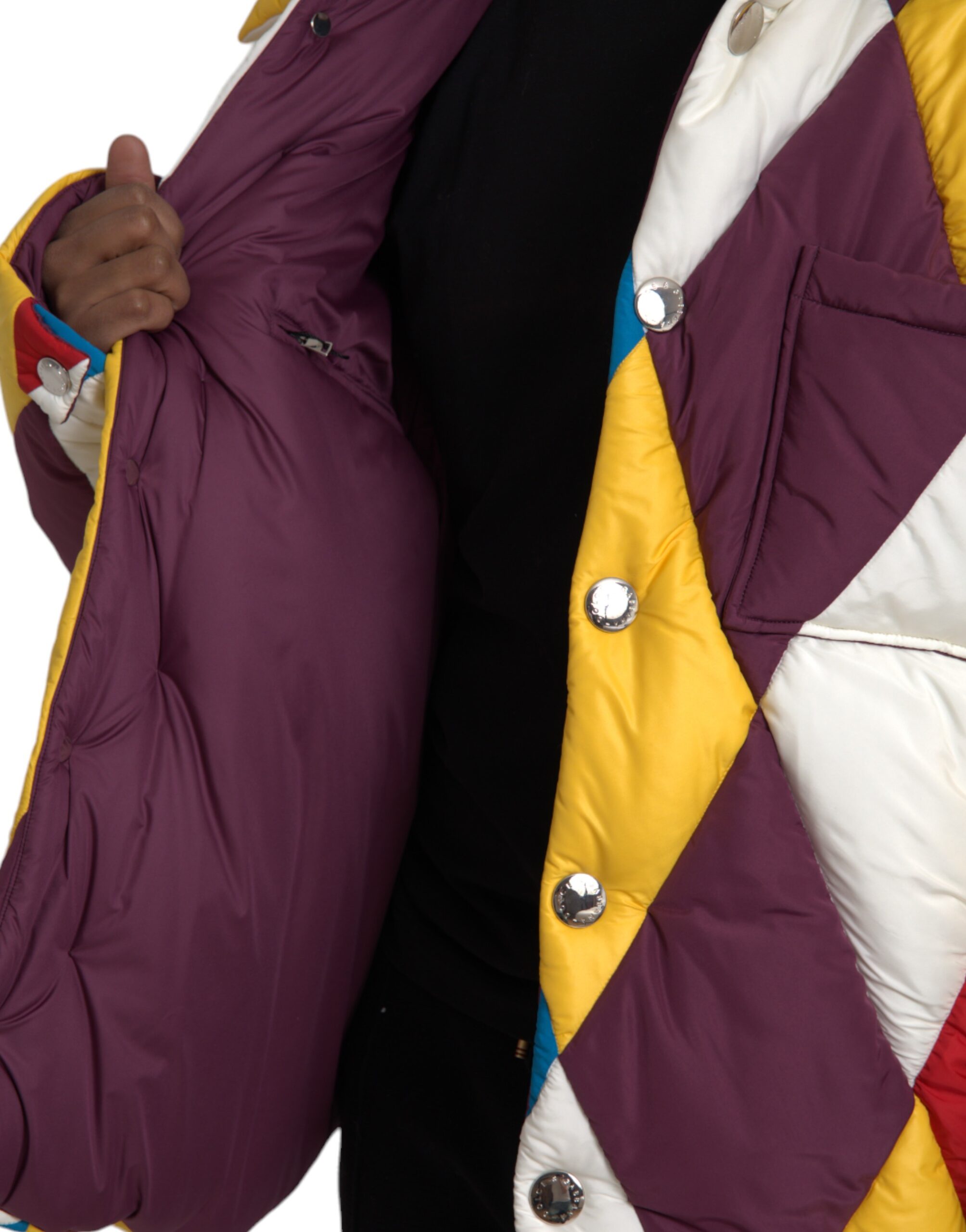 Dolce & Gabbana Multicolor Windbreaker Puffer Jacket Men's Men