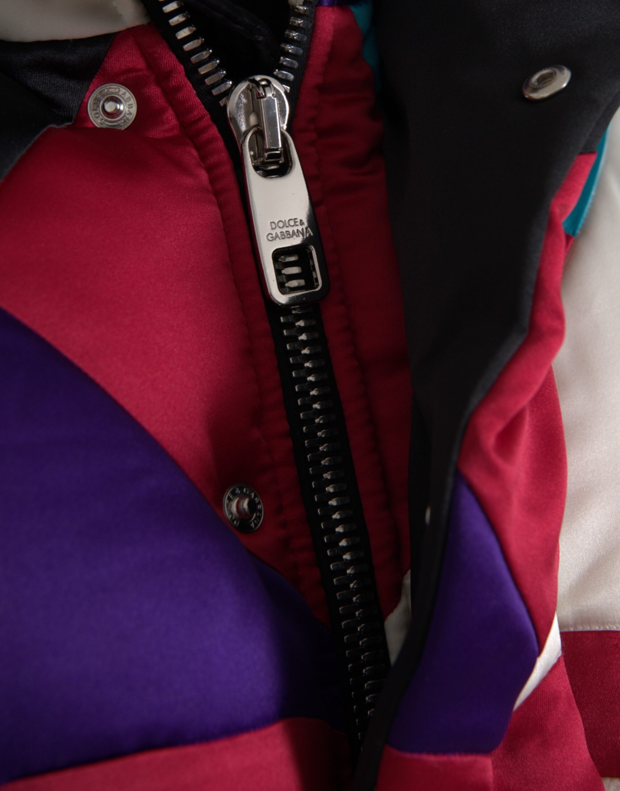 Dolce & Gabbana Multicolor Logo Windbreaker Puffer Men's Jacket