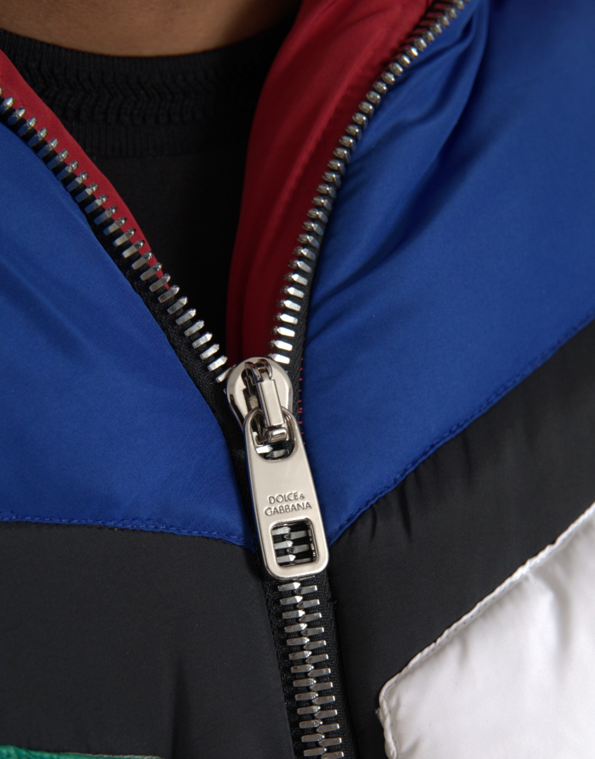 Dolce & Gabbana Multicolor Quilted Hooded Puffer Men's Jacket